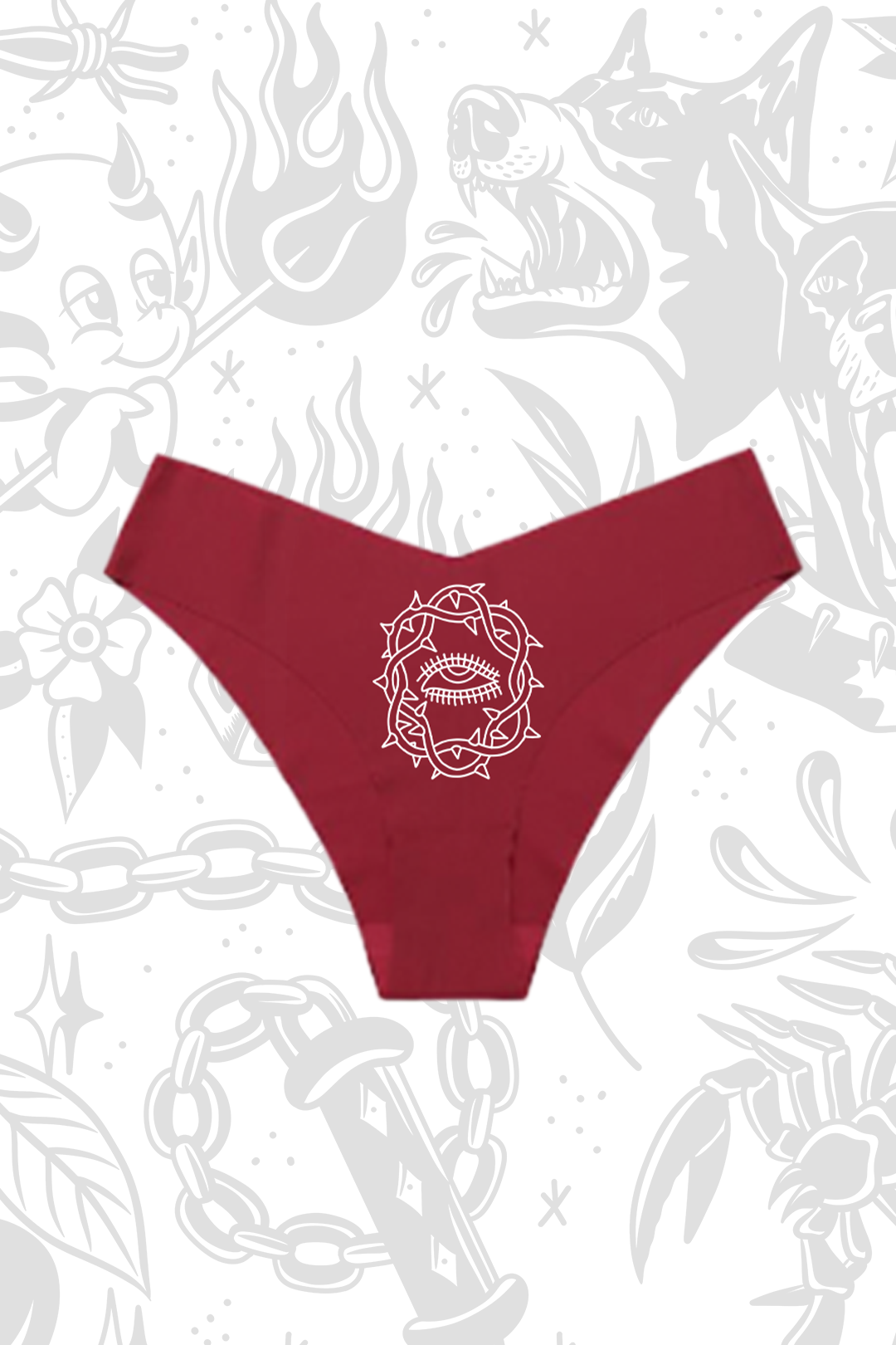 Thrash Happy Iris V-Cut Cheeky Panties — main product shot