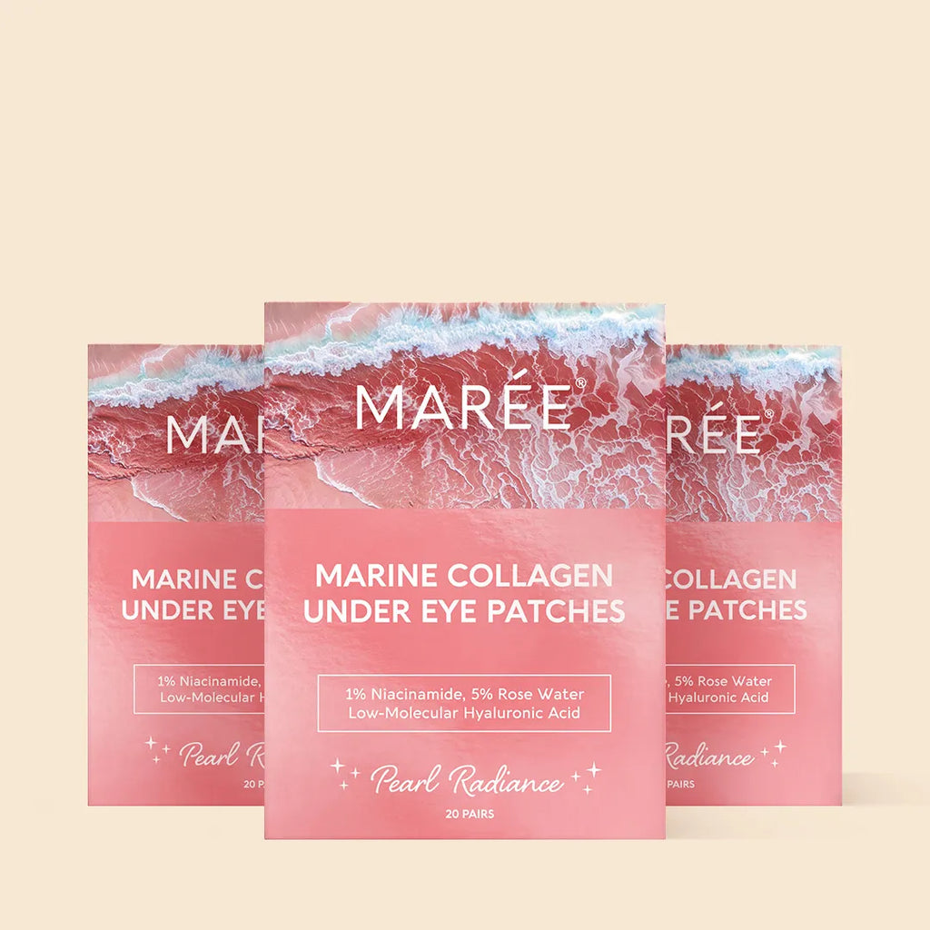 Maree Pink Eye Patches for Puffy Eyes — comparison shot