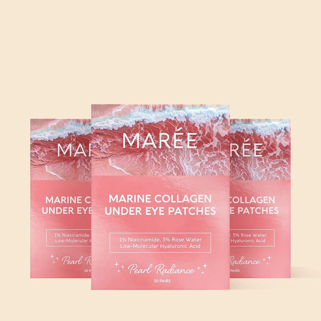 Maree Pink Eye Patches for Puffy Eyes — comparison shot