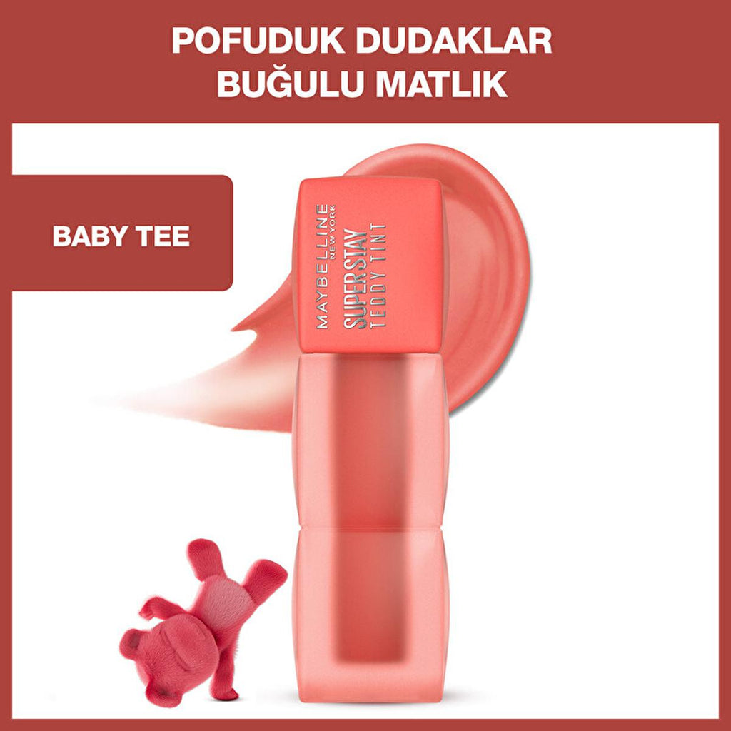 Maybelline Super Stay Teddy Tint: Long Lasting Matte Lip & Cheek Tint - Buildable Liquid Color