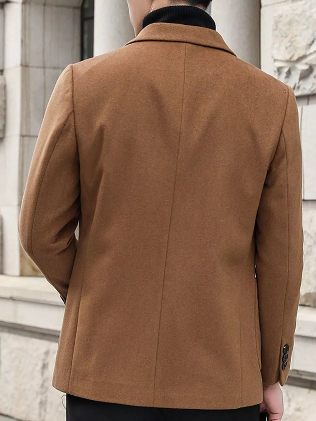 Men's Plus Size Lapel Collar Long Sleeve Blazer