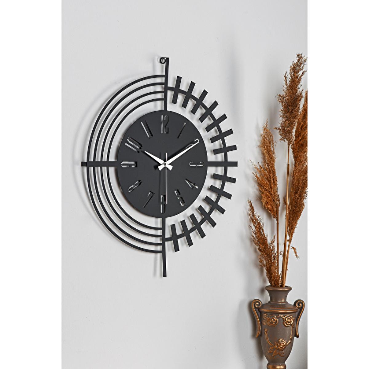 Muyika 50x50cm Modern Metal Silent Wall Clock - Large Decorative Clock for Home, Office