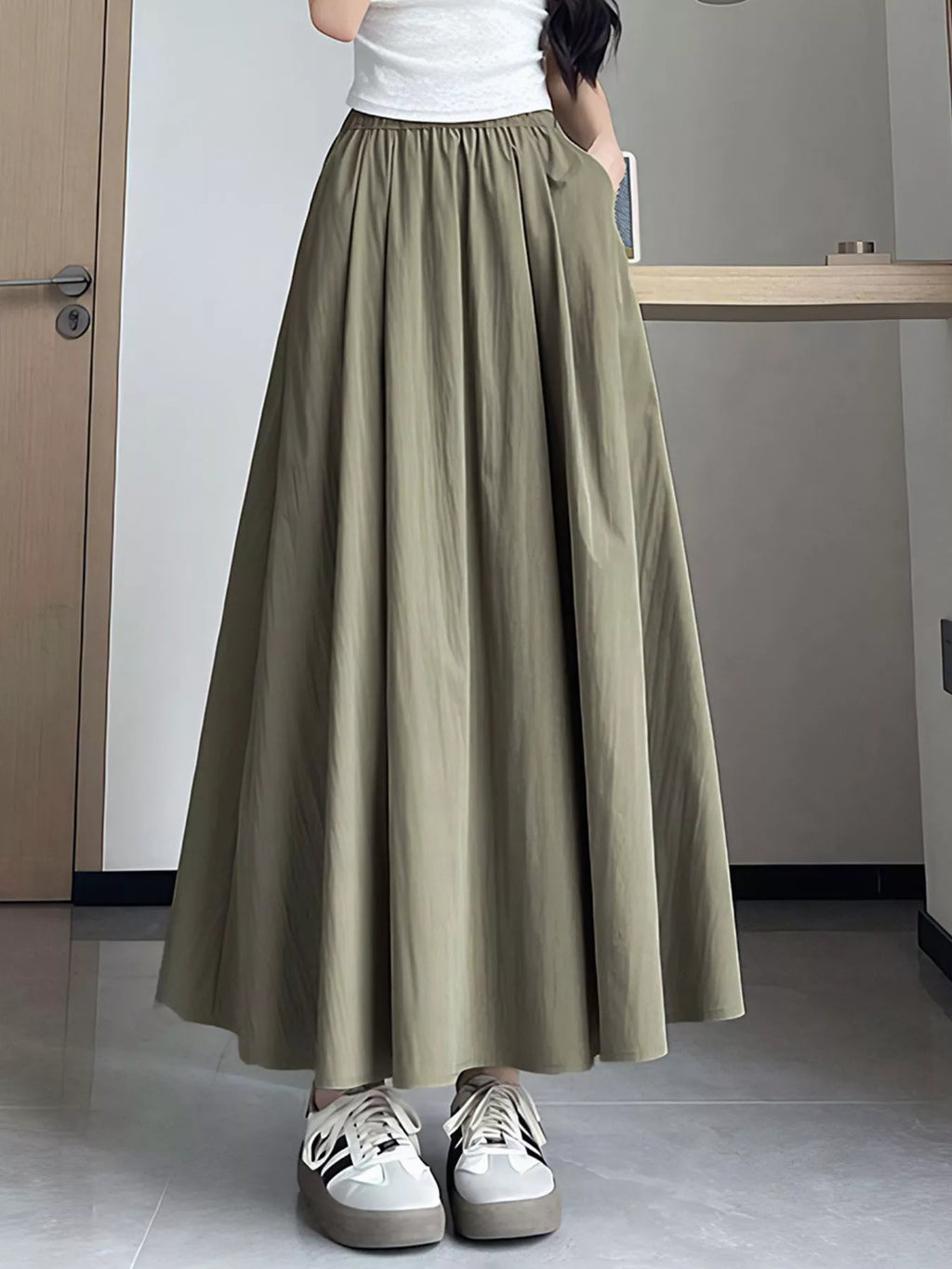 Flowy A-Line Maxi Skirt