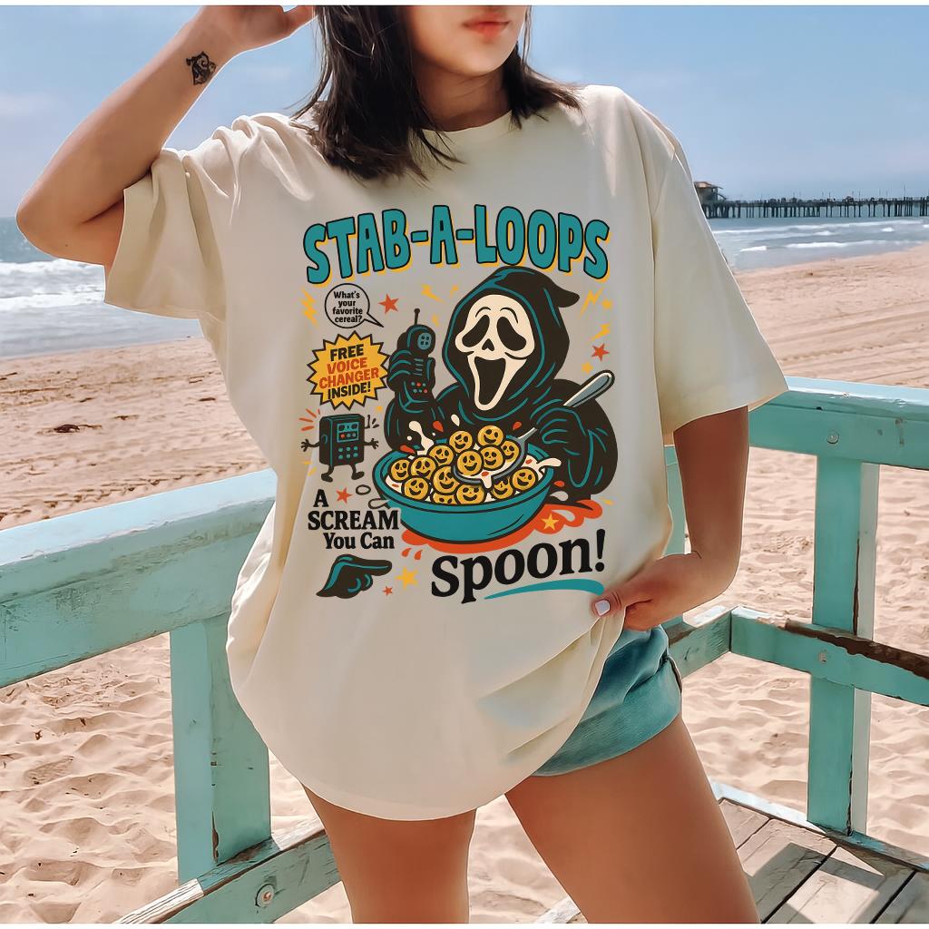 Pasimax Spooky Horror Cereal Tee — back view