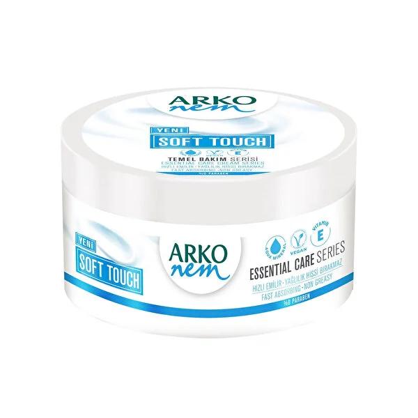 Arko Nem Cream Soft Touch - Vegan Moisturizing Cream for Dry Skin, Quick Absorption, Paraben-Free