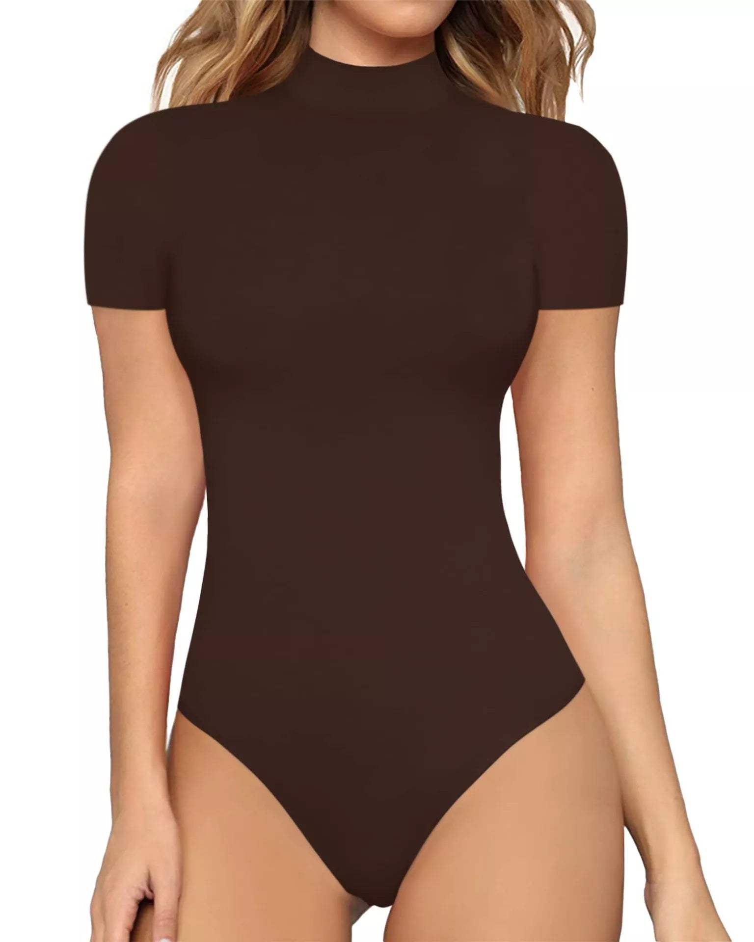 Mock Neck Short Sleeve Bodysuit
