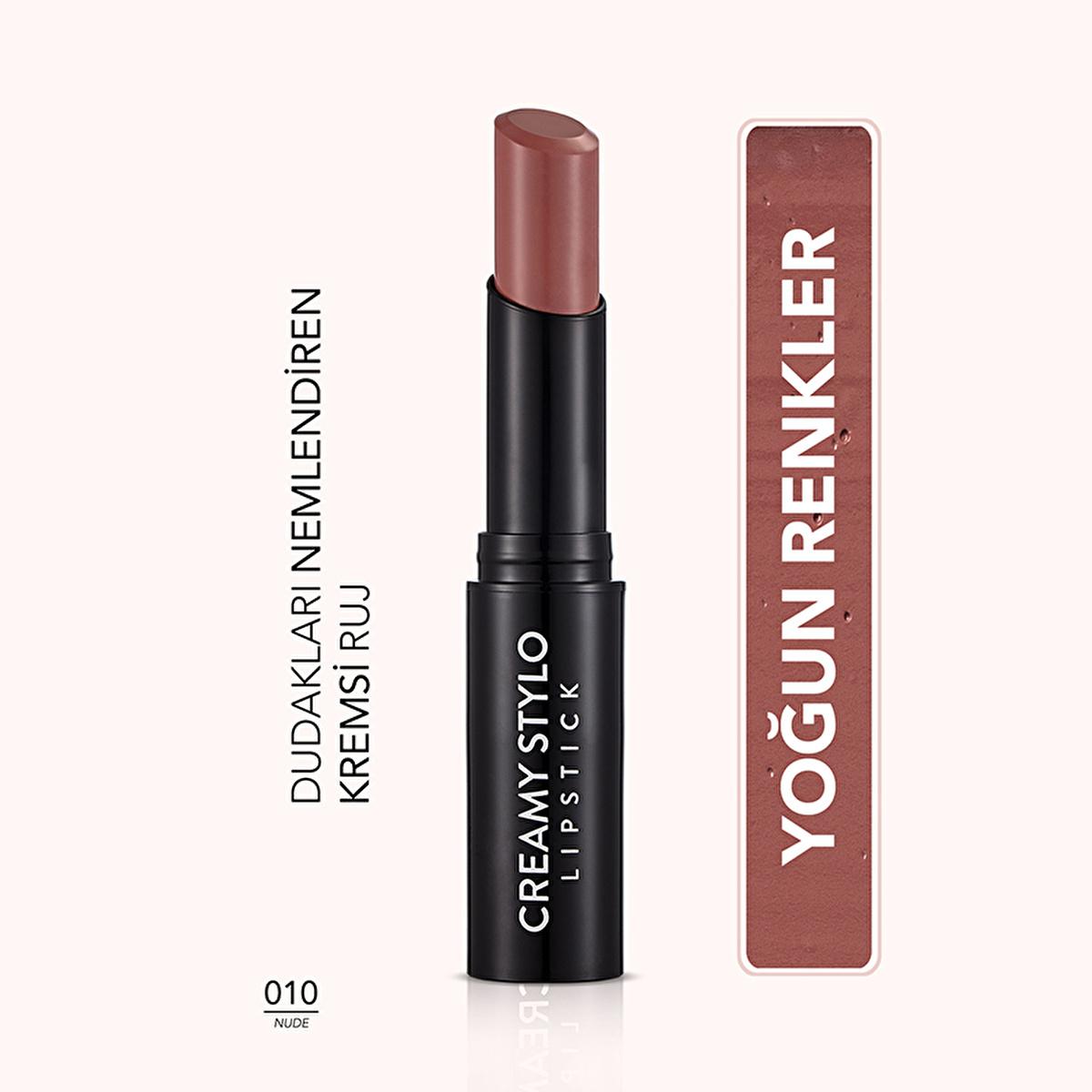 Flormar Nude Creamy Stylo Lipstick: Hydrating, High Pigment, Semi-Gloss Finish for Everyday Wear - Non-Drying, Twist-Up Design
