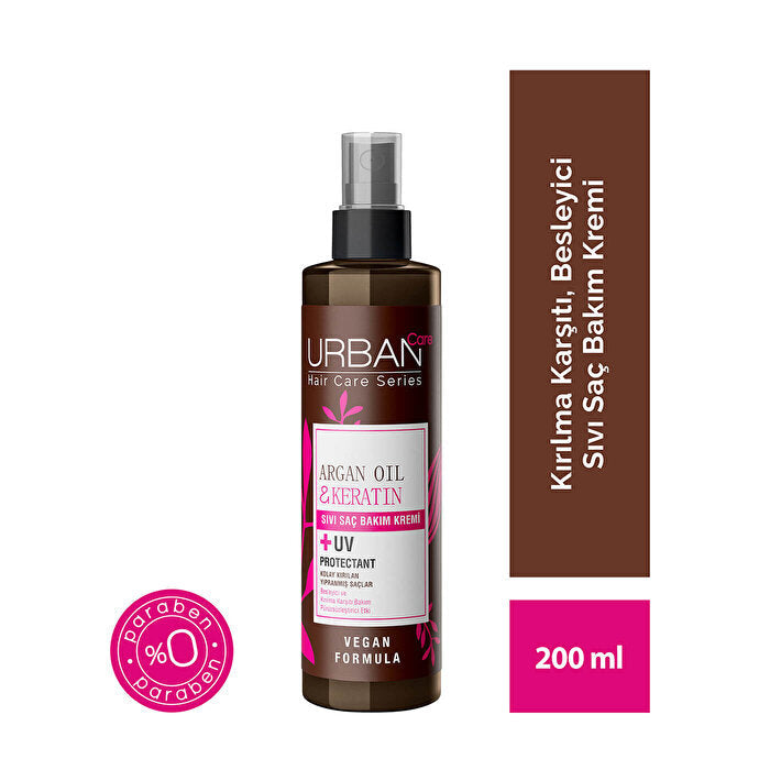 Urban Care Argan Oil Hair Care - Nourishing Liquid Conditioner for Damaged Hair, Paraben-Free, 6.76 fl oz