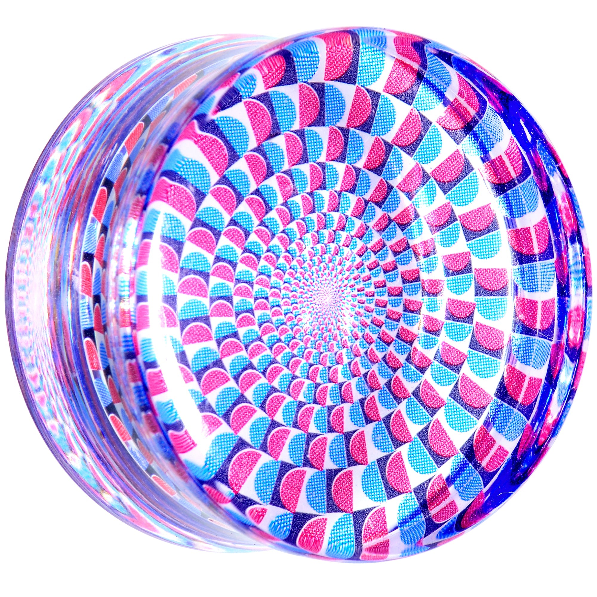 BodyCandy Clear Acrylic Optical Illusion Saddle Plug 14mm to 25mm — main product shot