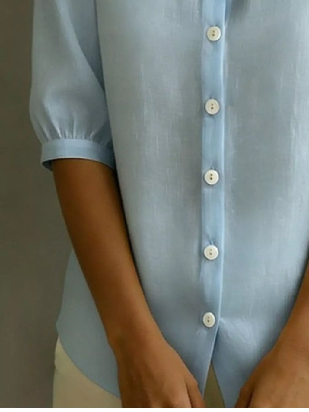 Peter Pan Collar Puff Sleeve Shirt