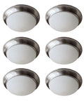 13"w 1-Light LED Flush Mount [6 PACK] Ceiling Lights Brushed Nickel Finish by RP Lighting – LampsUSA
