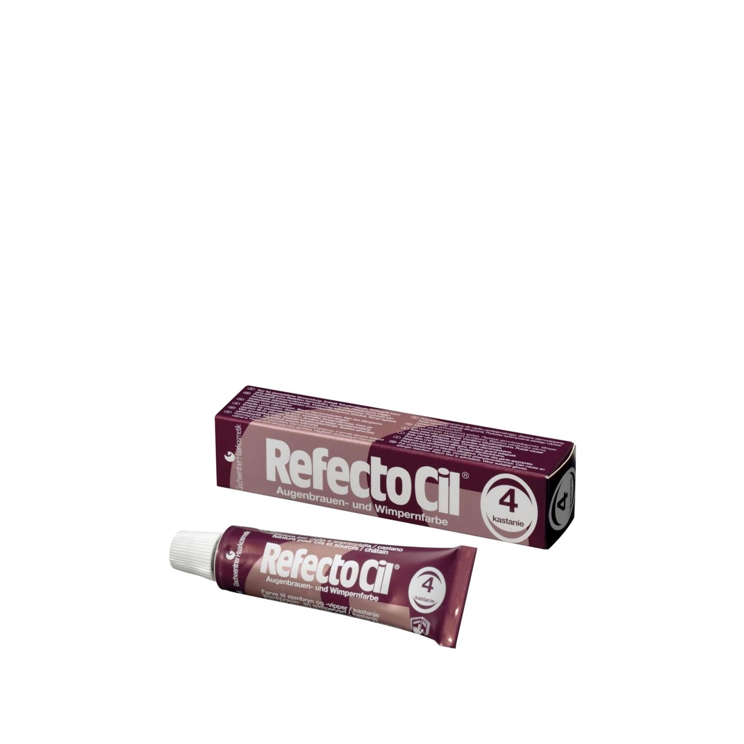 RefectoCil Eyebrow and Eyelash Dye - Chestnut Color, 0.51 fl oz - Safe, Effective Cosmetic Tint for Beauty Enthusiasts