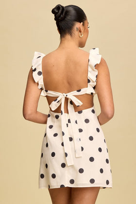 Pretty Little Patriot Polka Dot Ruffle Dress