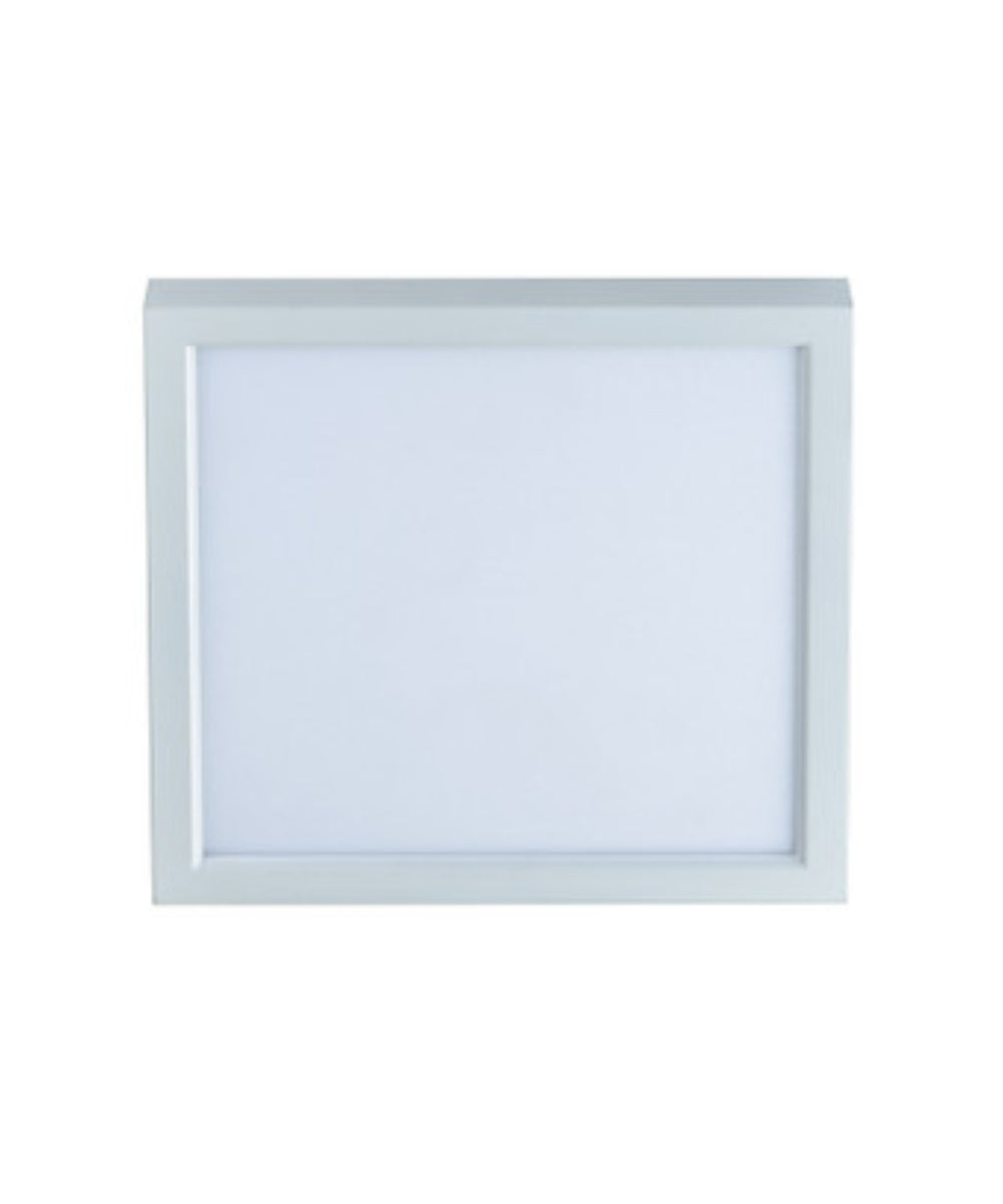 13"W 1-Light Square LED Flush Mount Light Fixture White Acrylic Finish – LampsUSA