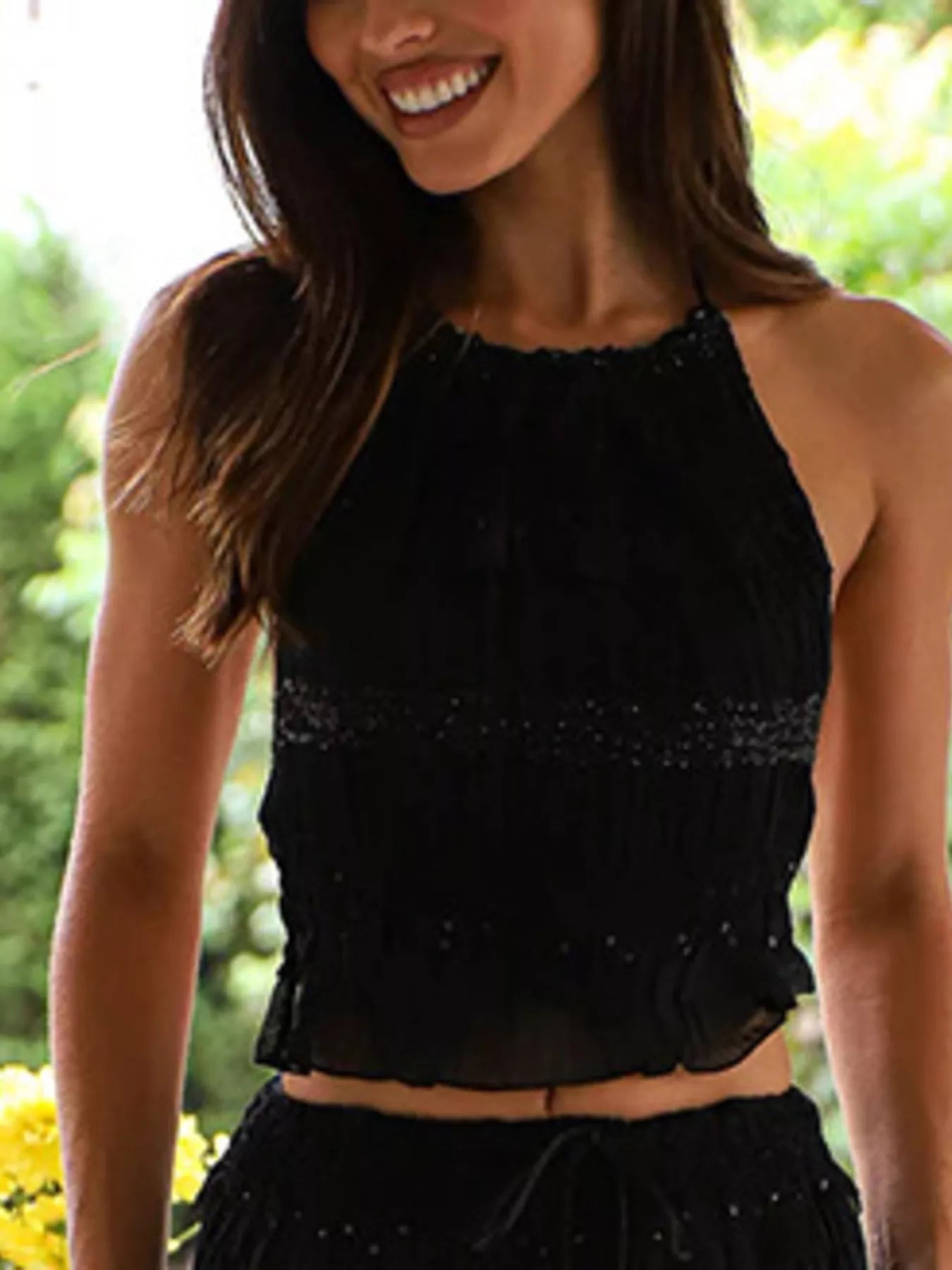 Sleeveless Top and Maxi Skirt Set