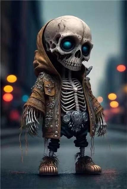 Halloween Skeleton Figurines - Cool Resin Doll Home Decor