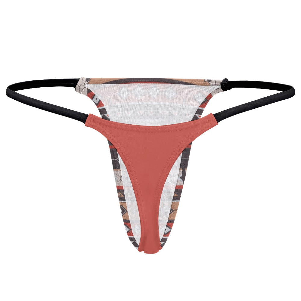 Luckless Outfitters Longhorn Yoga Thong — detail close-up