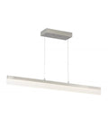 36"W 1-Light Linear Bar Ribbon LED Kitchen Island Light Fixture Brushed Nickel Finish Acrylic Shade – LampsUSA