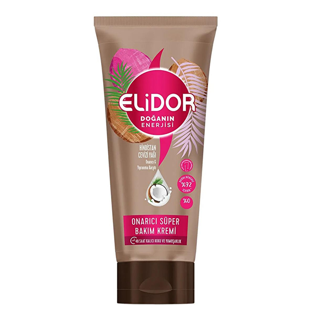 Elidor Coconut Oil Hair Conditioner: Natural, Paraben Free Repair Cream for Damaged Hair - Moisturizing, Cruelty-Free, Coconut Oil Treatment