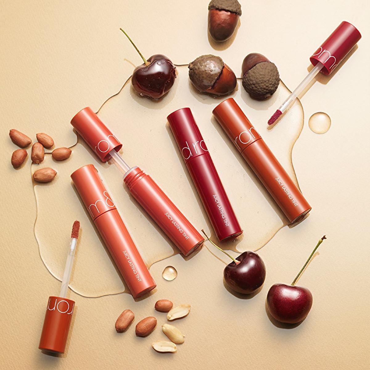 rom&nd Juicy Lasting Tint: Bare Fig - Glossy, Moisturizing, Long Lasting Korean Lip Tint for Vibrant, Hydrated Lips