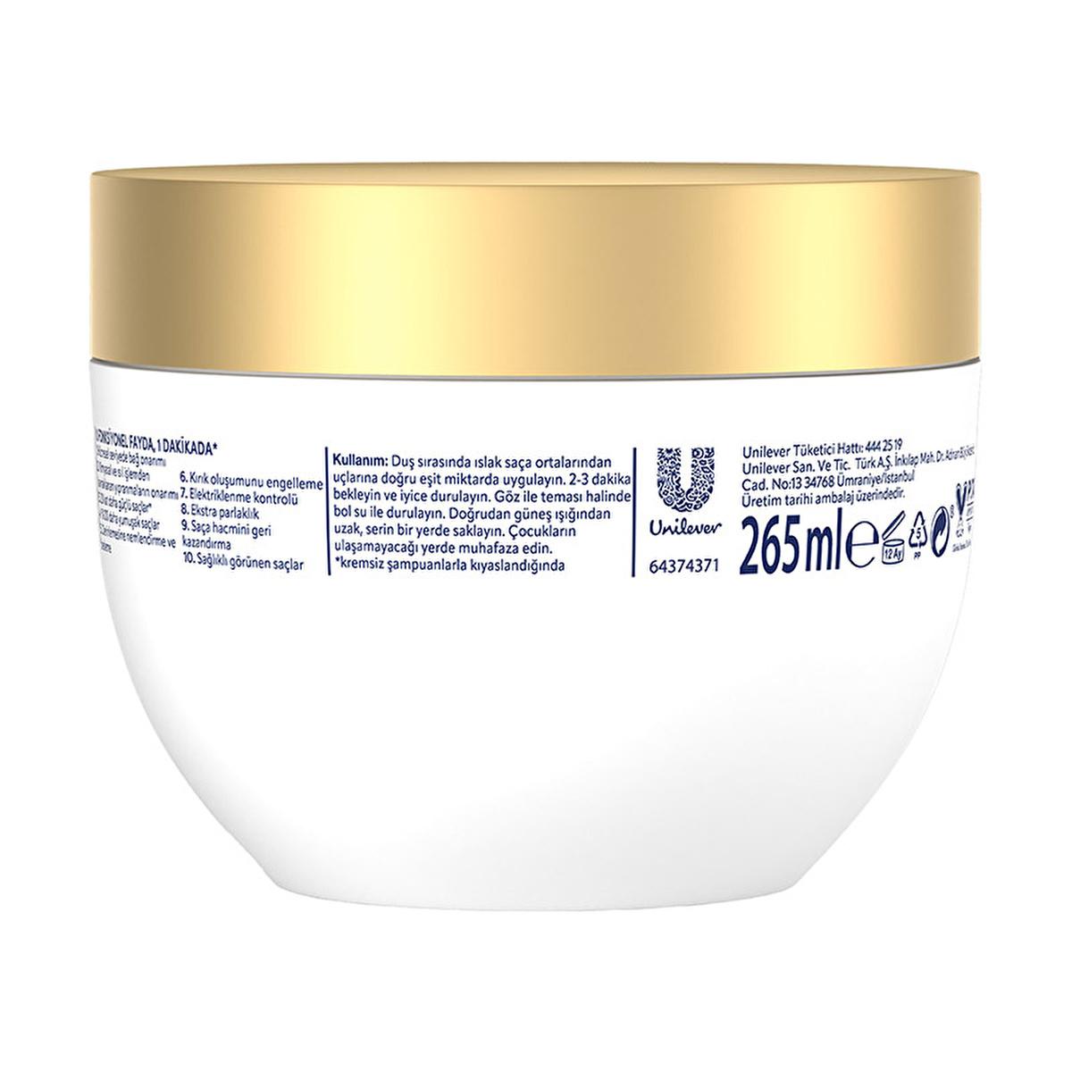 Dove Bond Intense Repair Hair Mask: Peptide Treatment for Damaged Hair, Deep Conditioning, Split End Repair & Heat Protection - 265ml