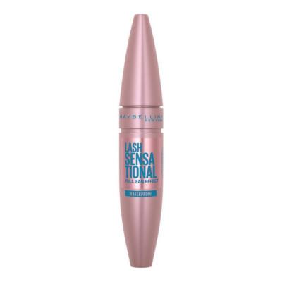 Maybelline New York Lash Sensational Waterproof Volumizing Mascara - Dramatic Volume, Length & Curl - Black Pigmentation
