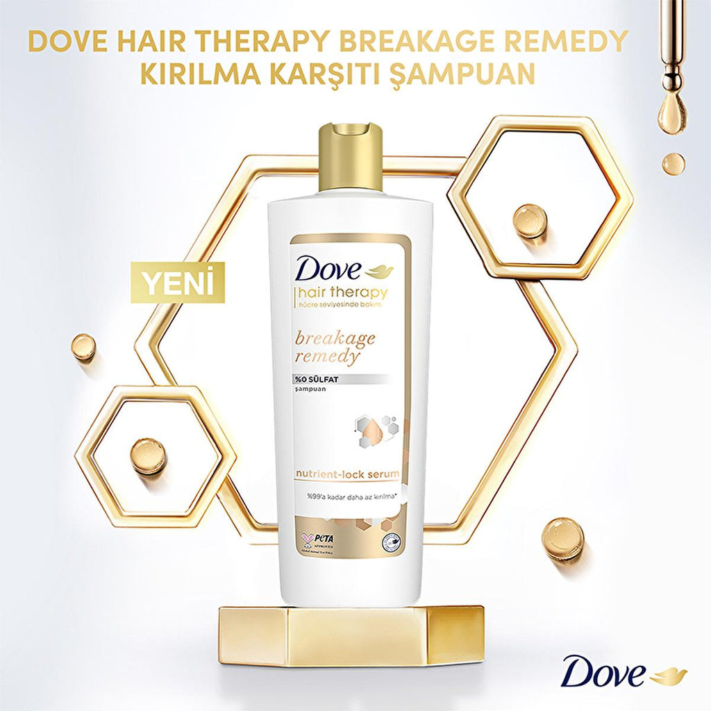 Dove Hair Therapy Breakage Remedy Shampoo - Nourishing, Anti-Breakage Hair Care for Damaged, Fragile Hair