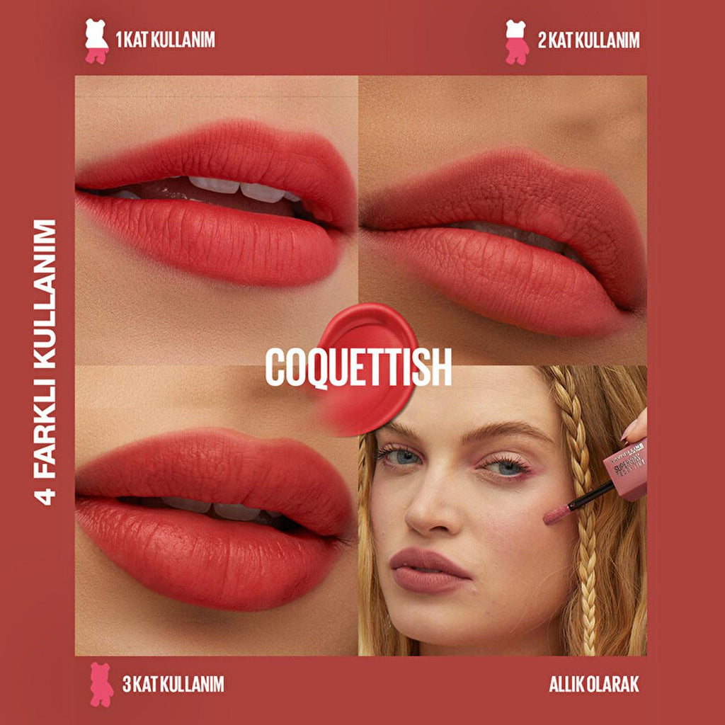 Maybelline Super Stay Teddy Tint: Long-Lasting Liquid Matte Lip & Cheek Stain - Buildable Color, All-Day Wear