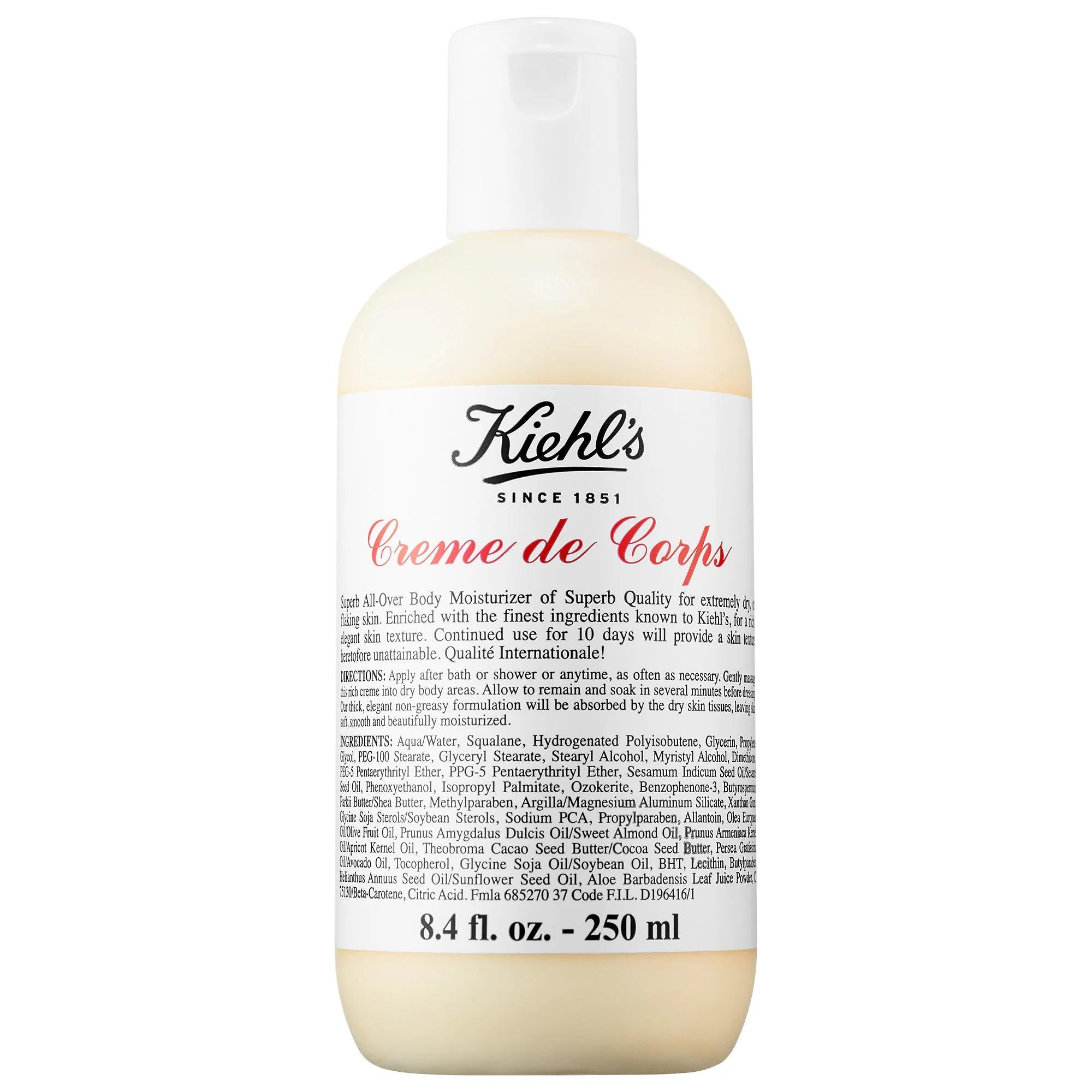 Kiehl's Cr�me de Corps: Ultra Hydrating Body Lotion with Squalane & Cocoa Butter - Non-Greasy Moisturizer for Dry, Sensitive Skin | Paraben-Free