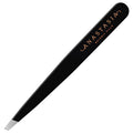Slant-Tip Stainless-Steel Precision Tweezers - Professional Grooming Tool for Precise Eyebrow Shaping