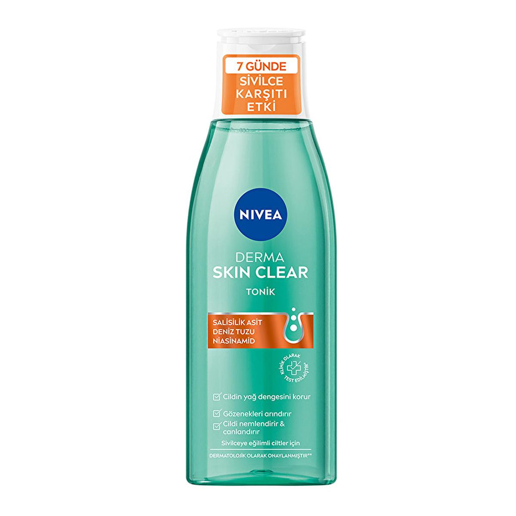 NIVEA Derma Skin Clear: Acne Face Wash & Pore Minimizing Toner Set | Deep Cleansing, Blemish Control, Dermatological Skincare