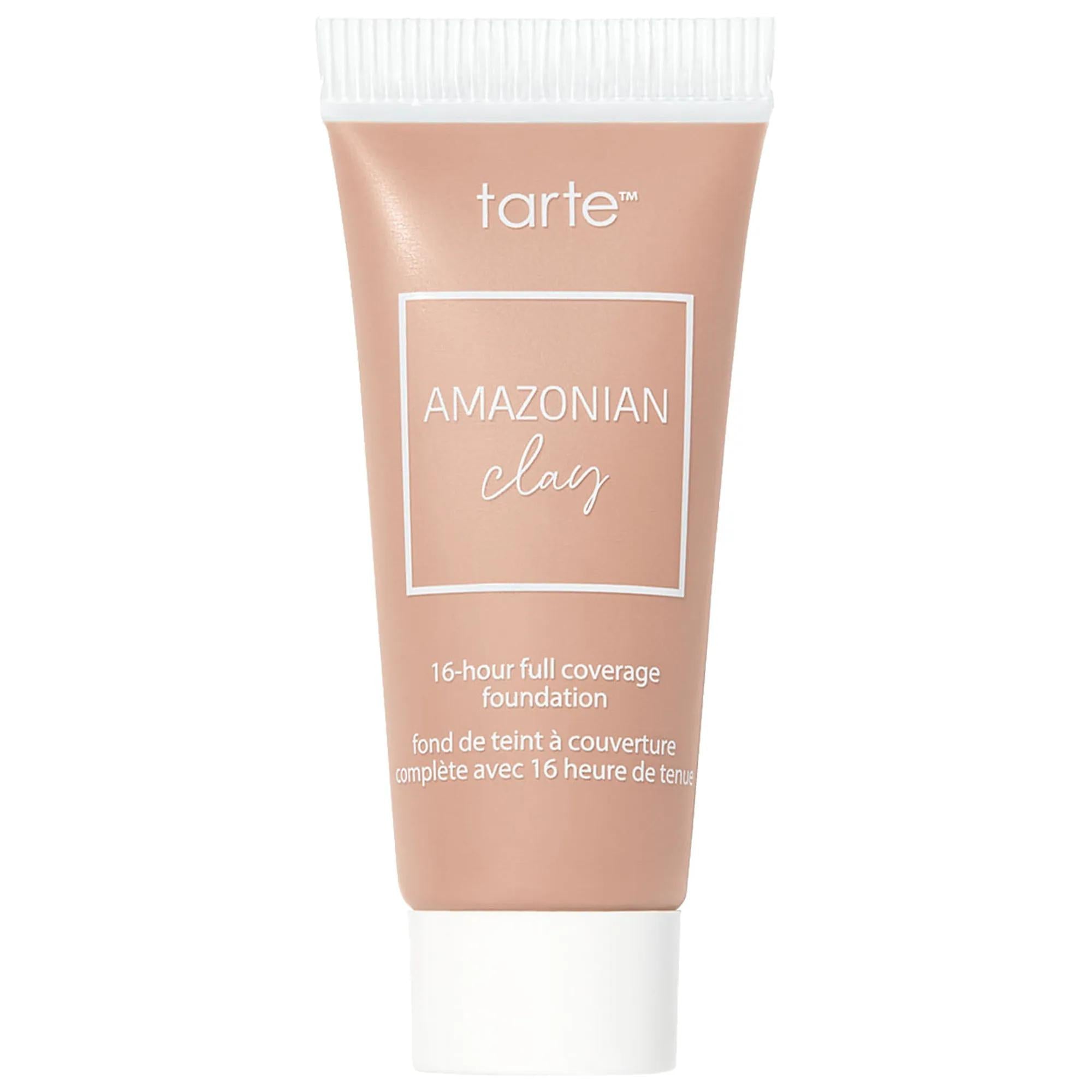 Glossier Mini Amazonian Clay 16-Hour Full Coverage Foundation - Long-Lasting, Matte Finish Makeup for Flawless Skin