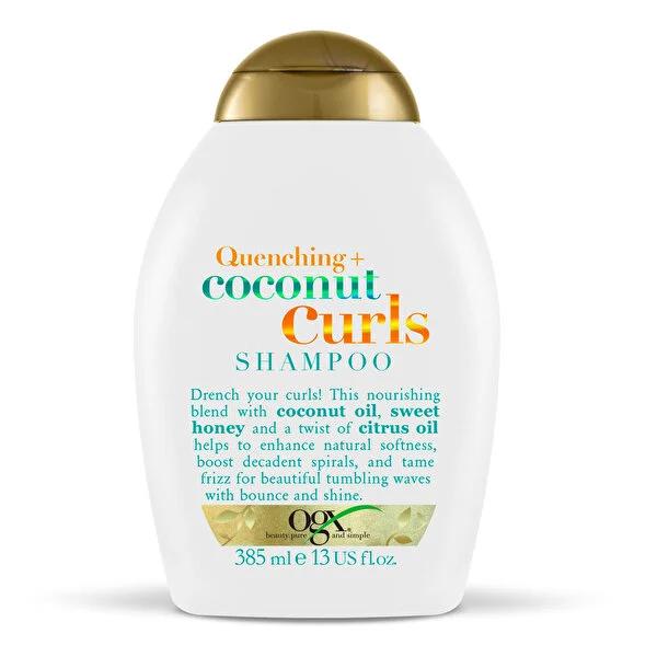 OGX Coconut Curl Shampoo - Sulfate-Free, Nourishing Curly Hair Care with Coconut Oil & Honey - 13.01 fl oz