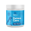 Vet's Plus Dermal Care Supplement for Dogs and Cats - Natural Skin and Coat Support with Collagen, Biotin, and Omega 3 - 60 Chewable Tablets