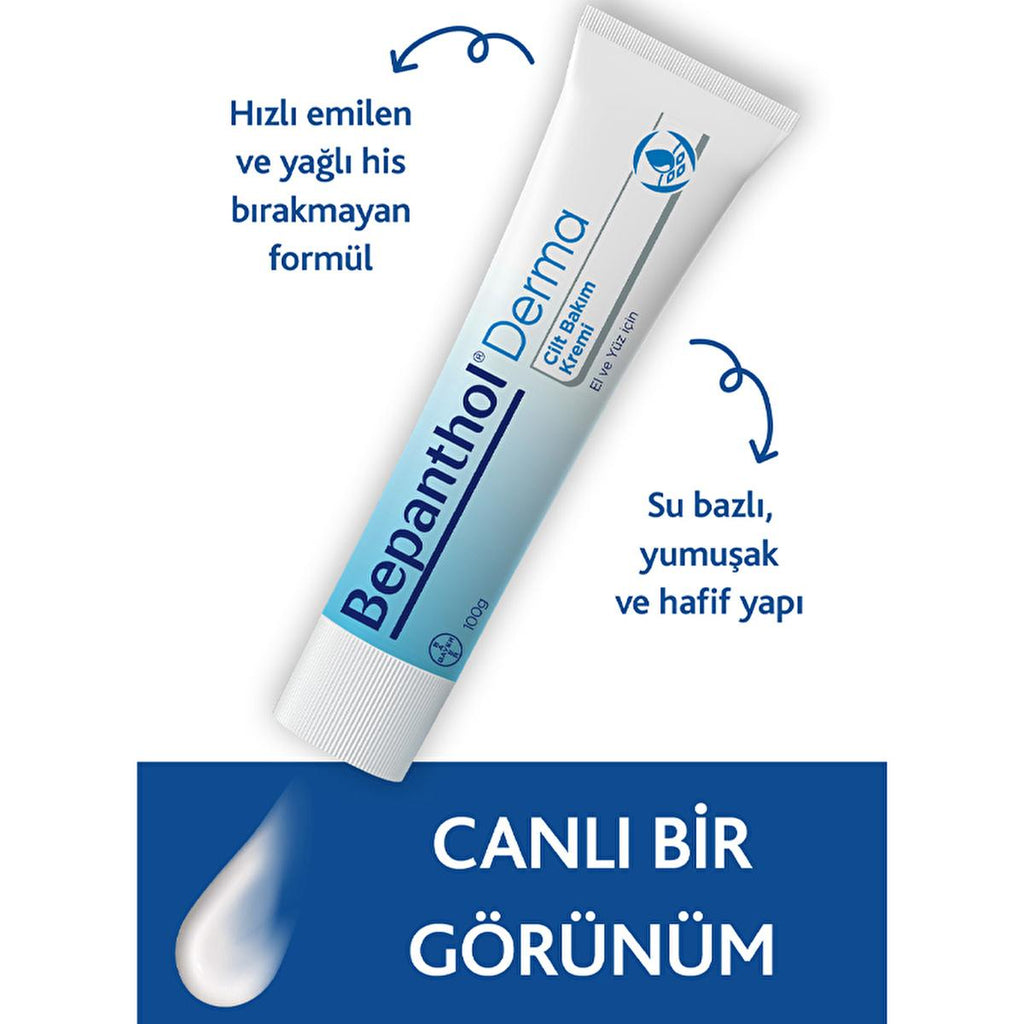Bepanthol Skin Care Cream: Daily Face & Hand Moisturizer for Dry Skin | ProVitamin B5, Non-Greasy Formula for Skin Barrier Protection