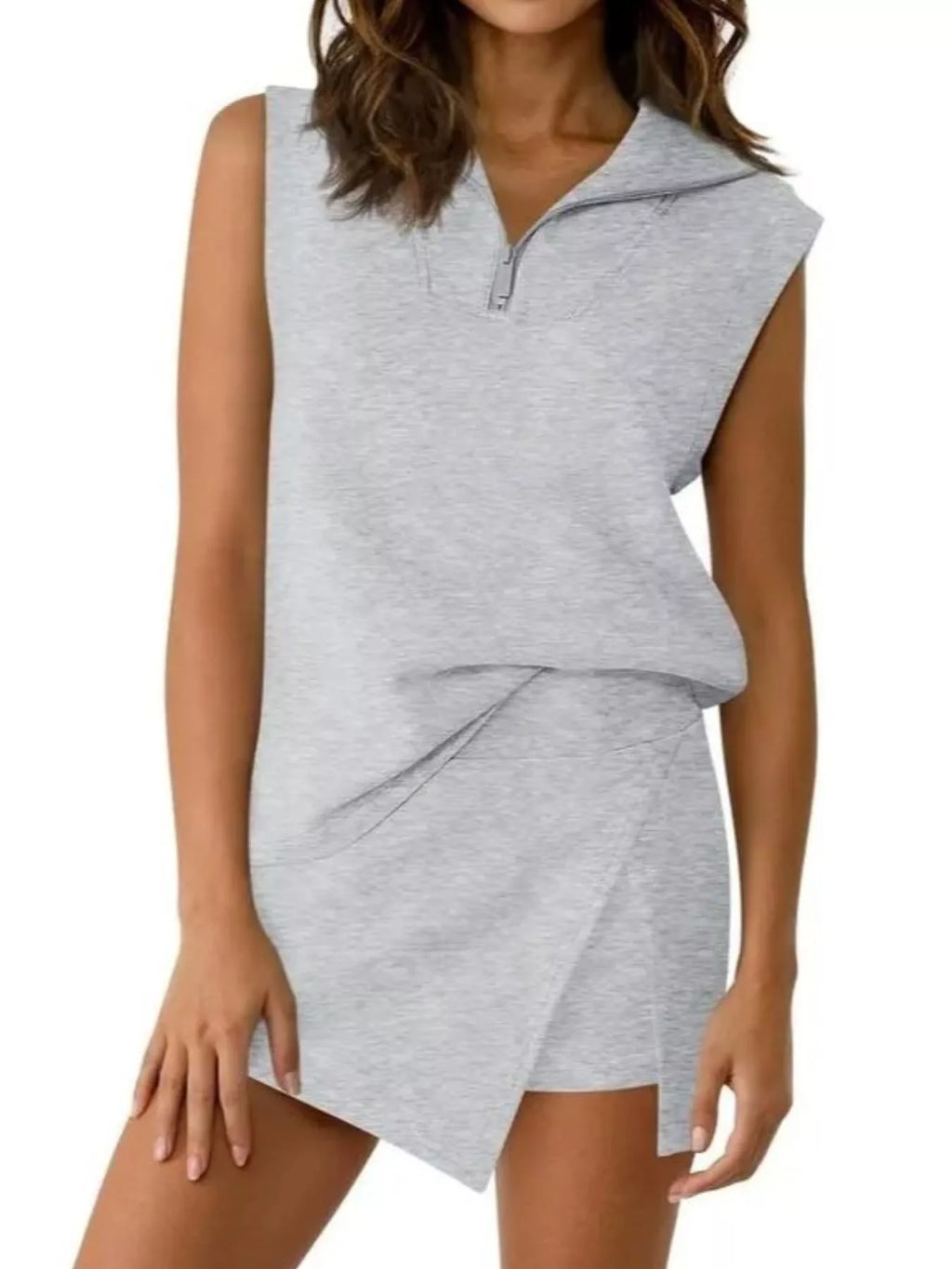 Quarter Zip Top and Skort Set