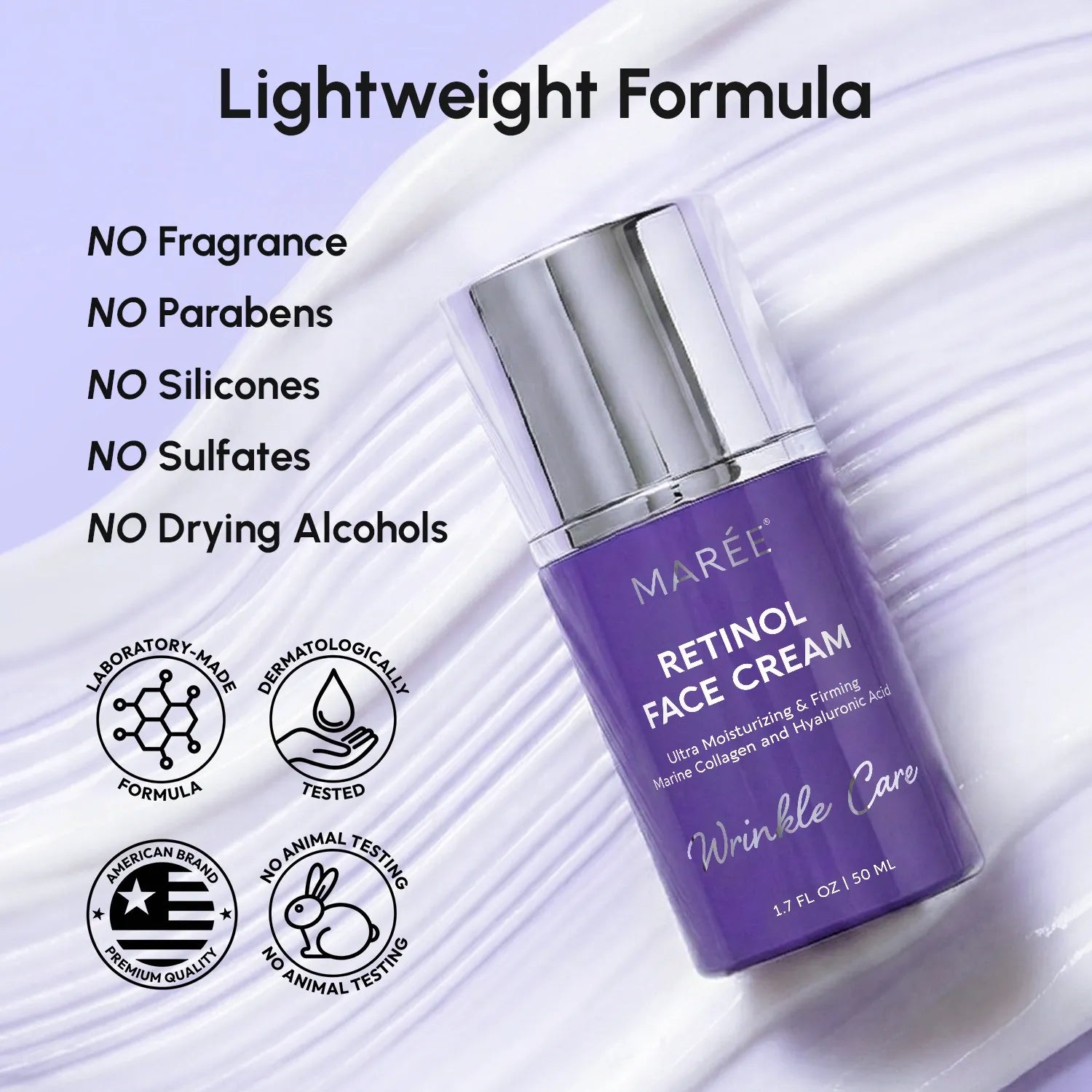 Maree Retinol Lifting & Firming Face Cream — in-use photo
