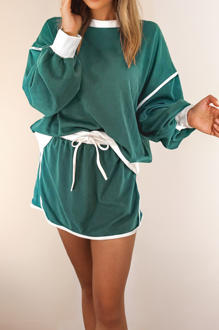 Pretty Little Patriot Pretty Little Patriot Green Country Club Skort Set — main product shot