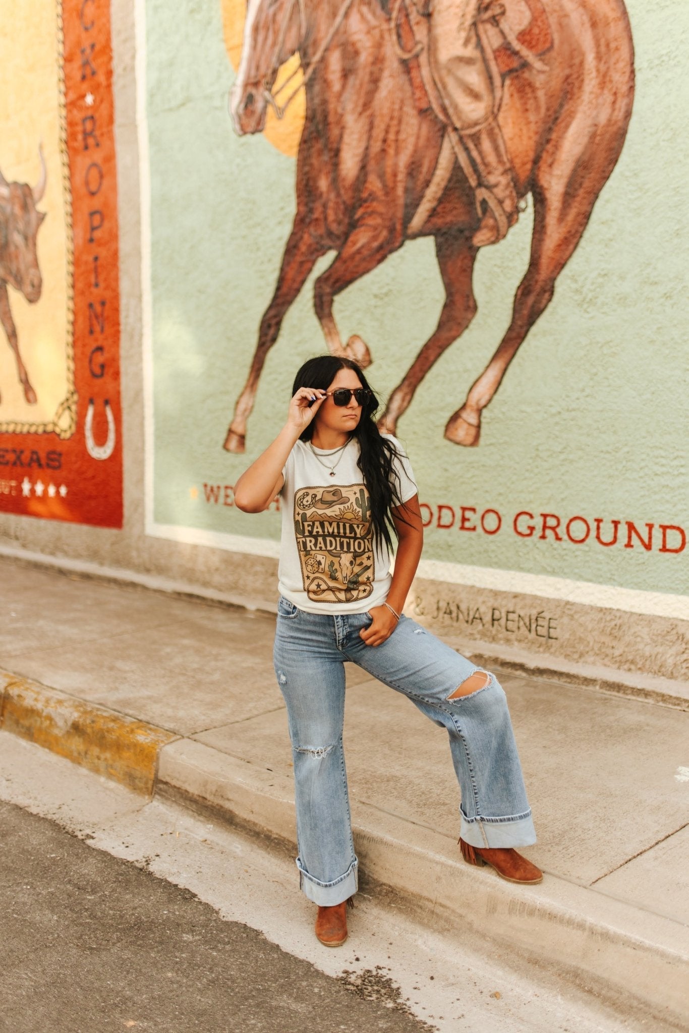 Wild Junkie Family Tradition Graphic Tee — lifestyle worn / used context