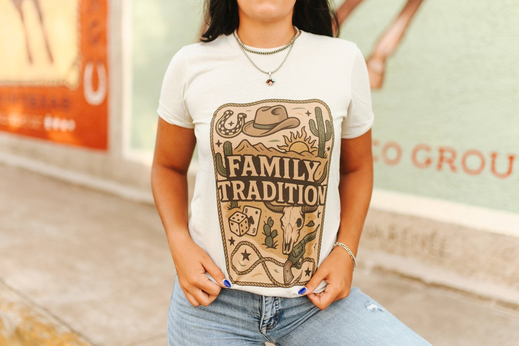 Wild Junkie Family Tradition Graphic Tee — construction detail