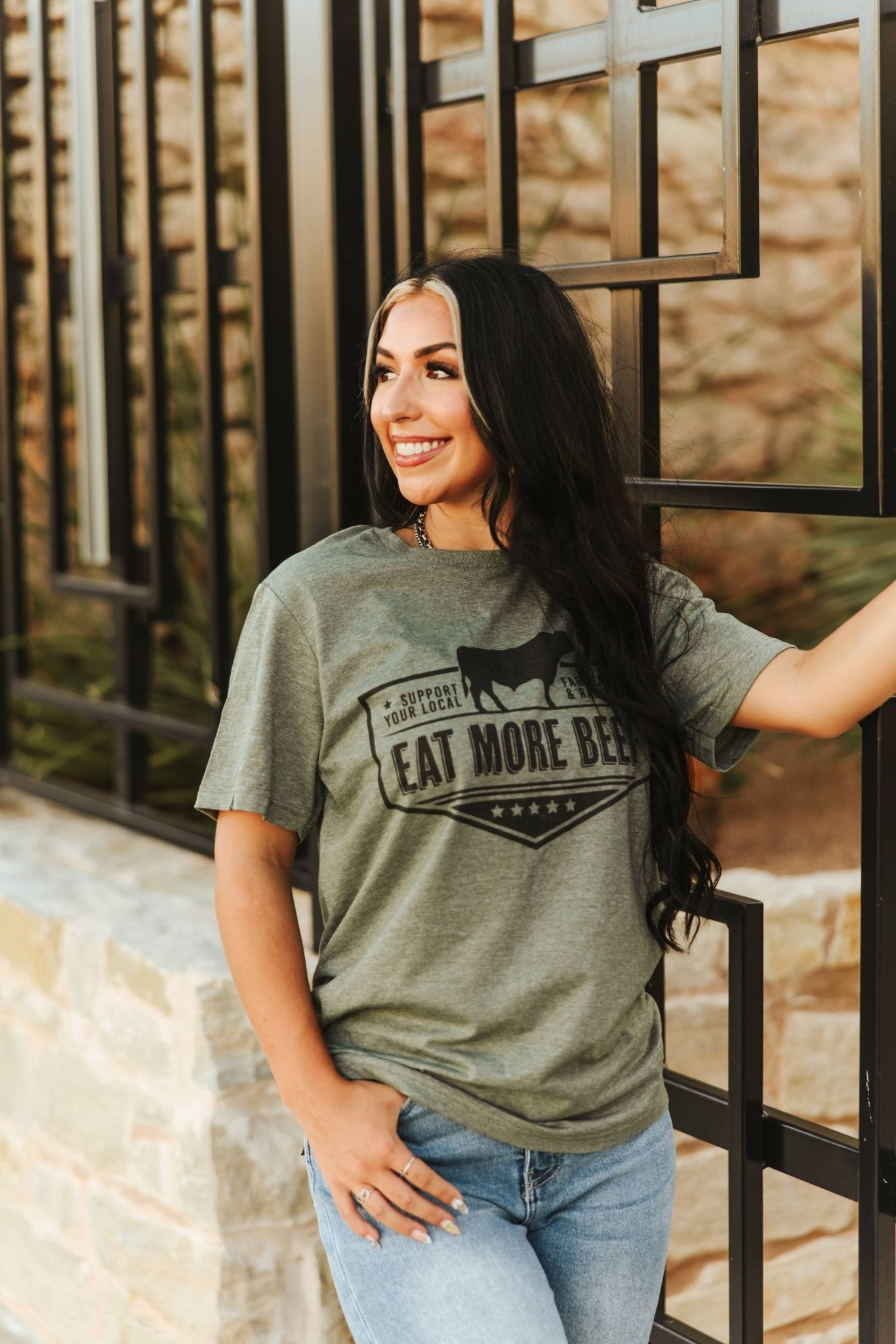 Wild Junkie Farmers & Ranchers Eat More Beef Graphic Tee — main product shot
