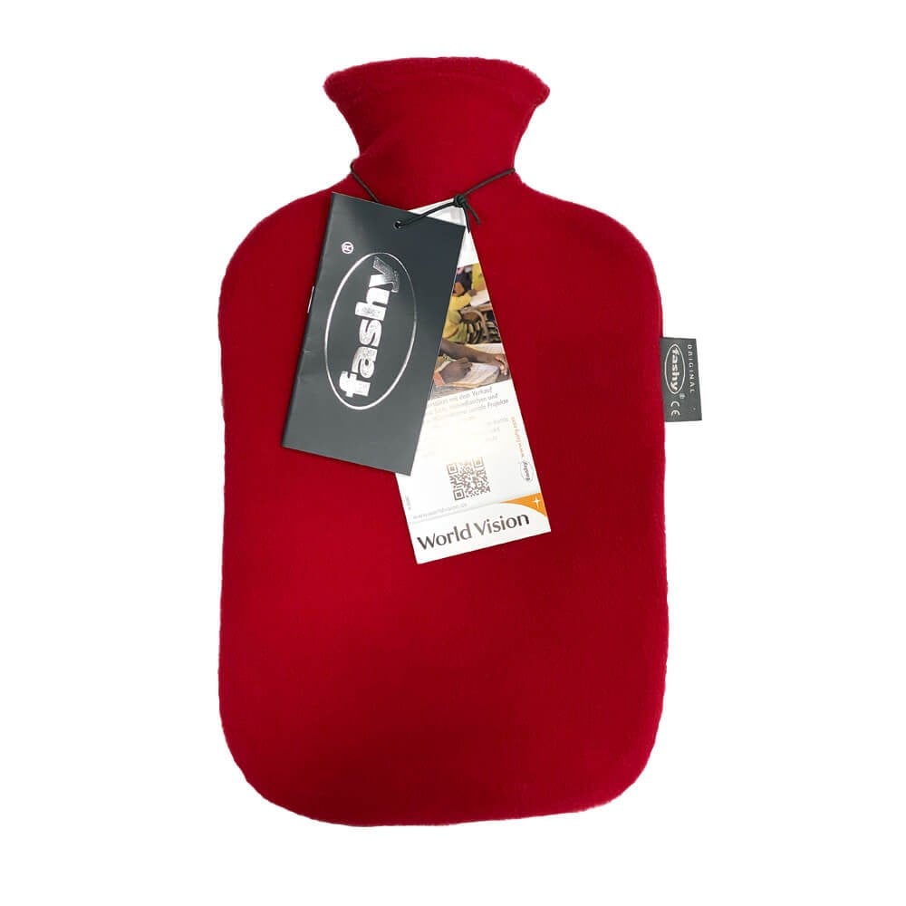 Fashy Odorless Hot Water Bottle with Cover - 2 Liter | Certified Quality