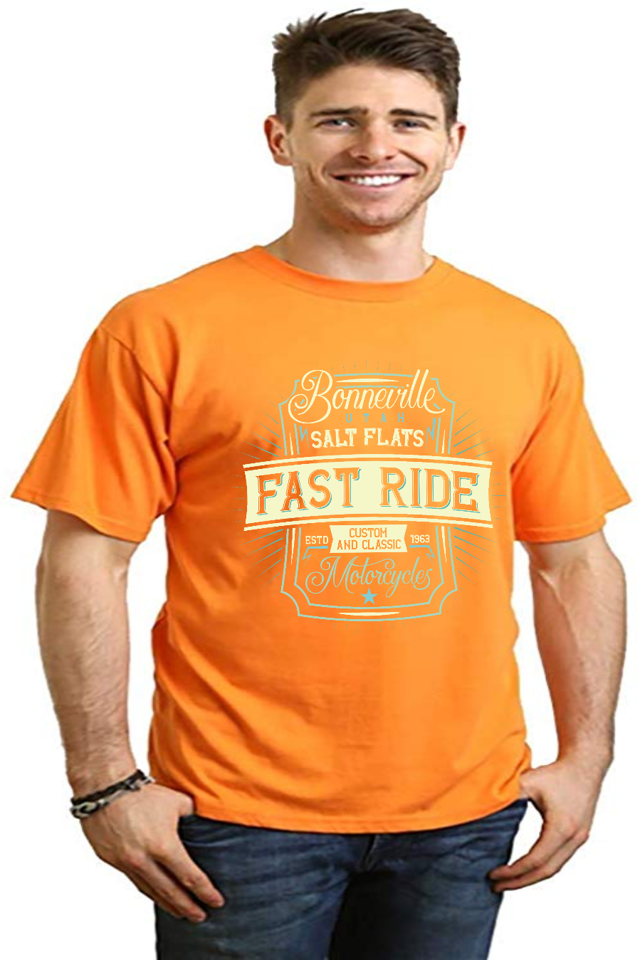 Spun Bamboo Fast Ride Men's Bamboo Viscose/Organic Cotton Short Sleeve Graphic T-Shirt — packaging