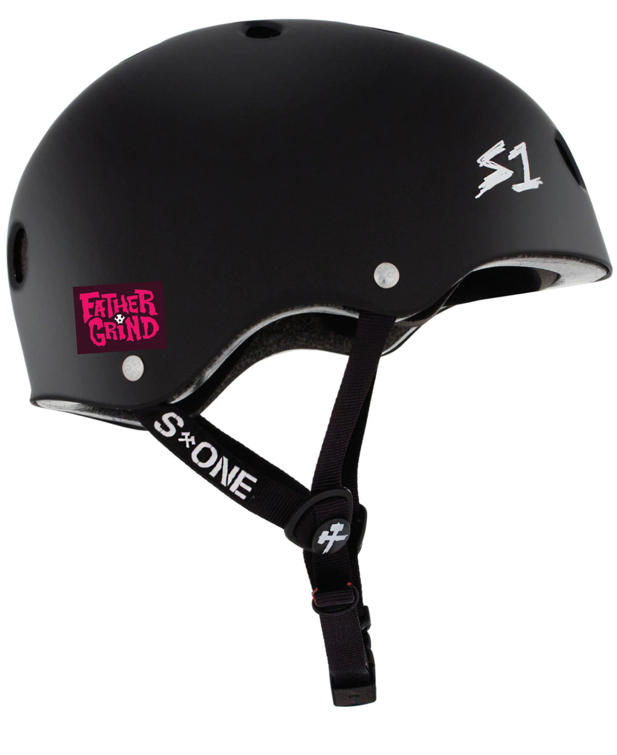 S1 Lifer Helmet - Black Matte/Father Grind by Skates USA