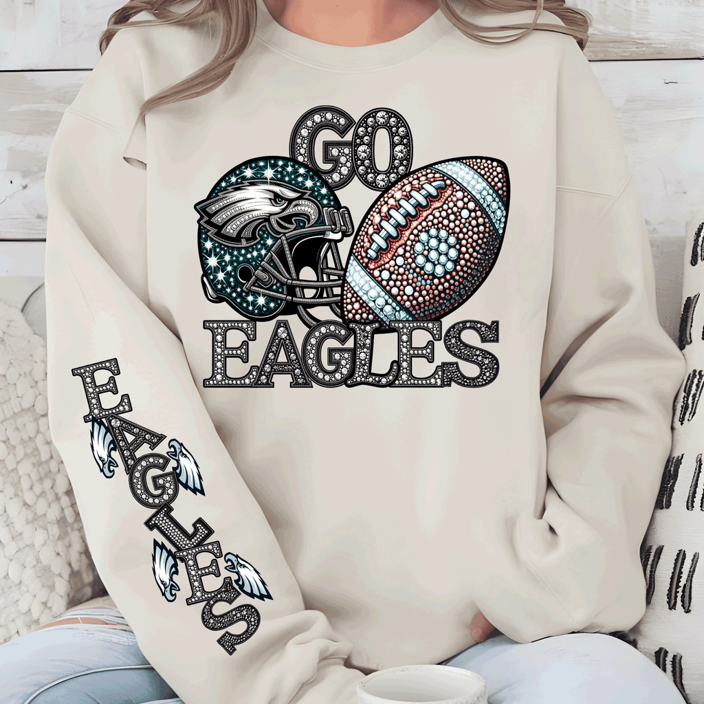 A Blessed Texas Mess Boutique Faux Glitter Philadelphia Football Sweatshirt, Philly T-shirt And Hoodie,… — dtf / graphic shirts category context
