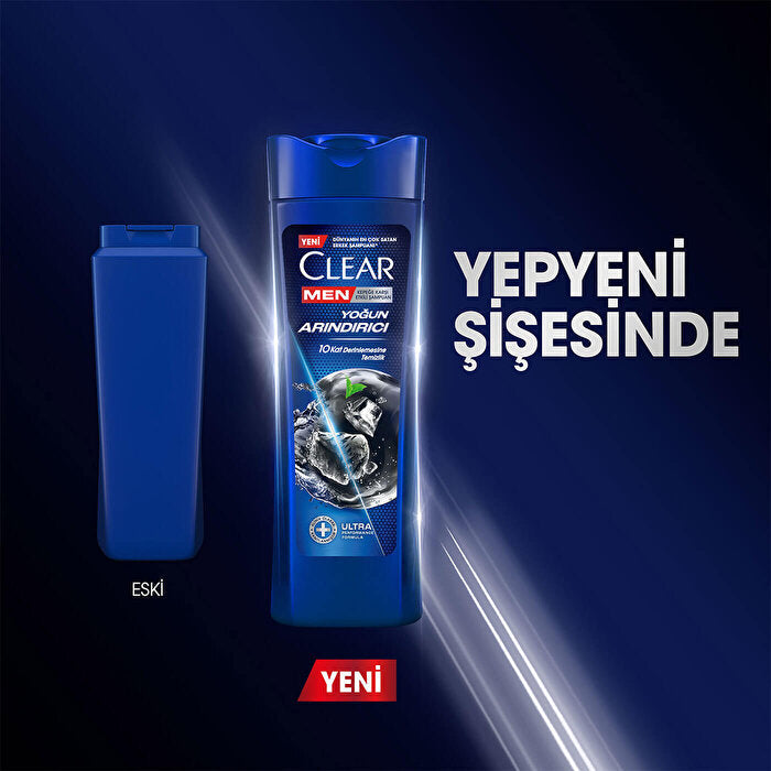 Clear Men Charcoal Anti-Dandruff Shampoo - 350ml | Intensive Cleanse