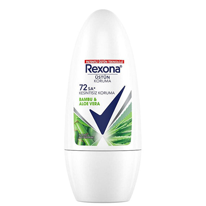 Rexona Bamboo & Aloe Vera Roll On Deodorant 50ml - 72 Hour Protection | Women's Care