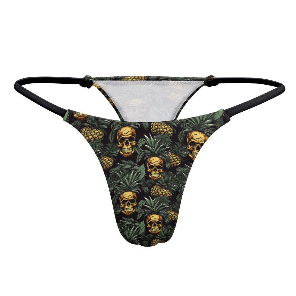Luckless Outfitters Pineapple Skull Thong — lifestyle context