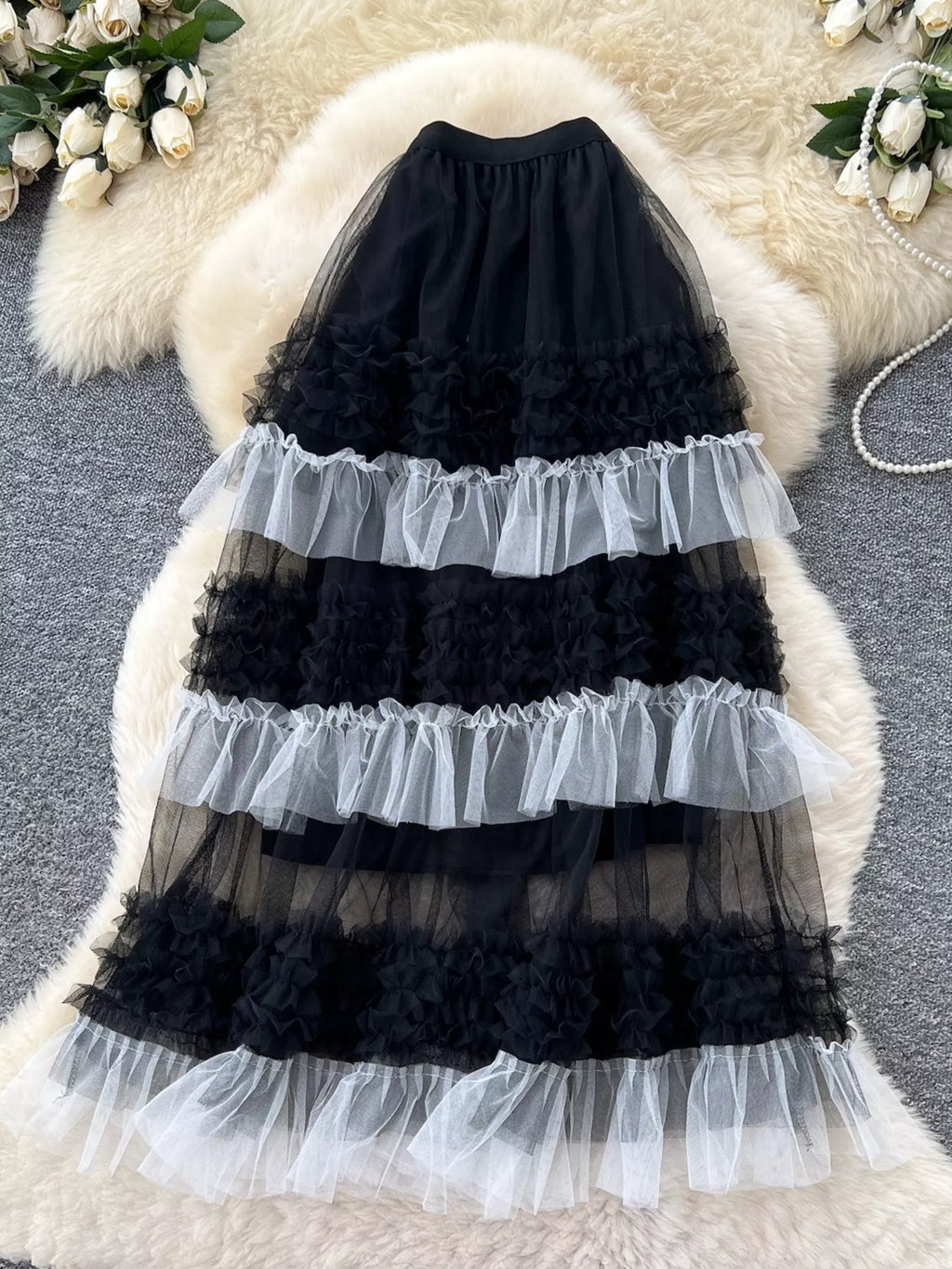 Ruffle Tulle Skirt