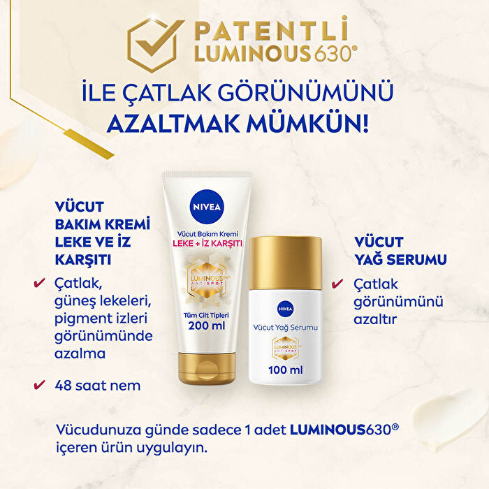 Nivea Luminous Spot Treatment Body Cream 200ml - Uneven Skin Tone